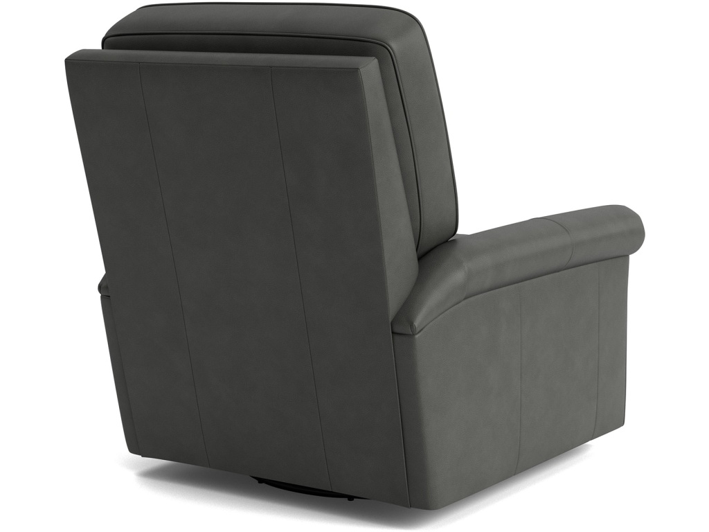 Thompson Leather Panel Arm Swivel Glider Chair - image 3
