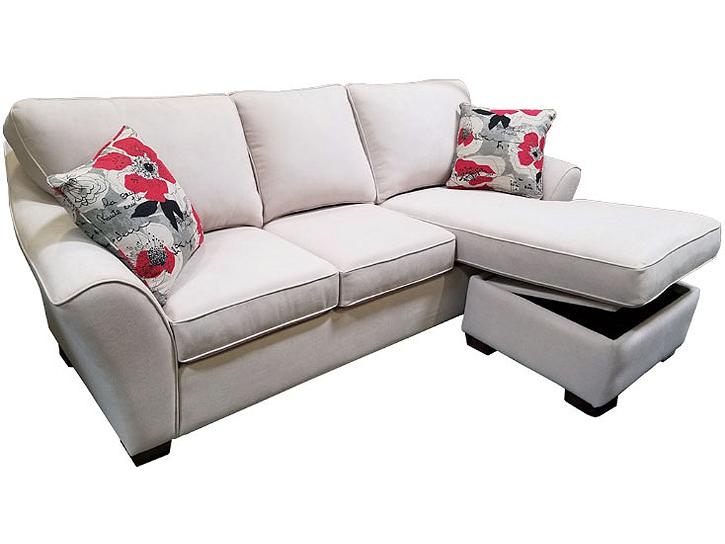 Sofa Chaise Qn. Sleeper w/ Stor. Gel - main image