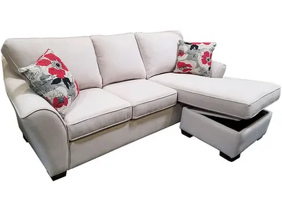 Sofa Chaise Qn. Sleeper w/ Stor. Gel