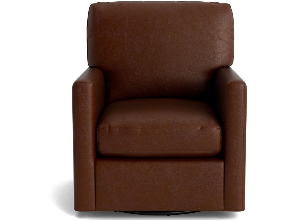 Trent Leather Thin Track Arm Swivel Glider Chair - main image