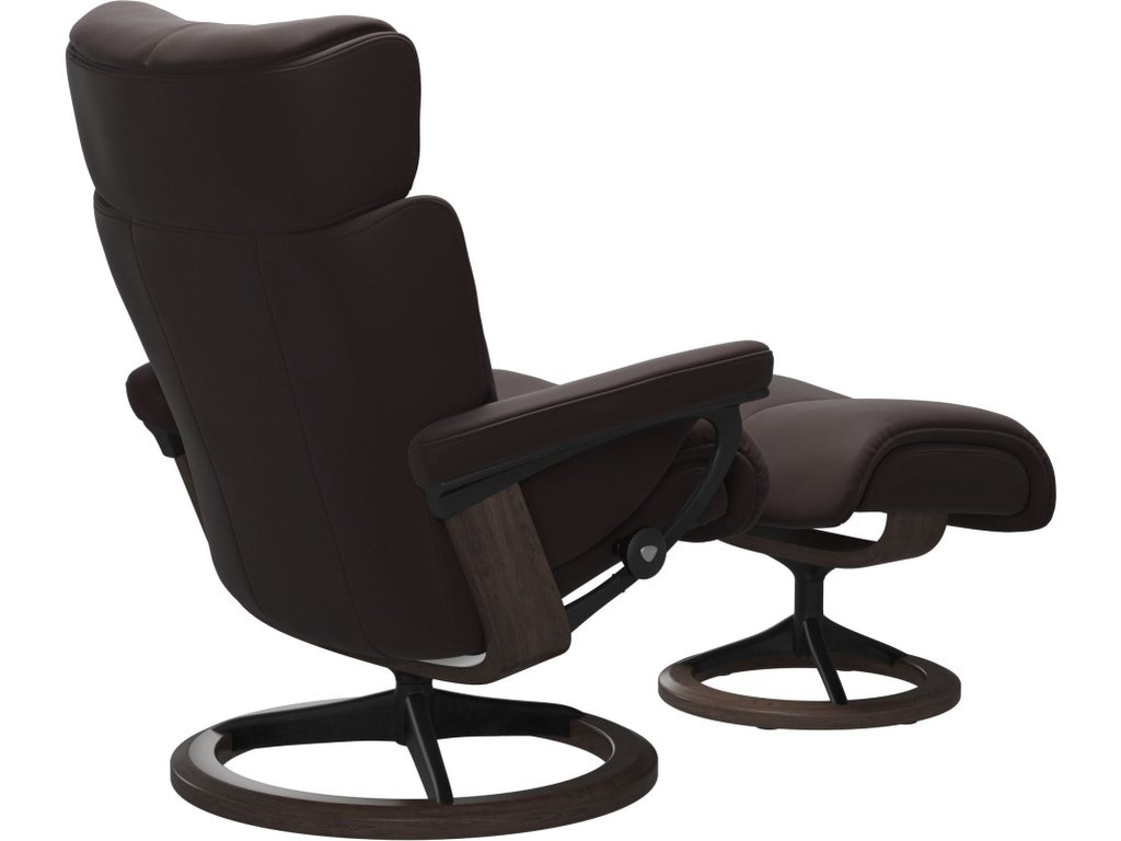 Stressless® Magic (M) Signature Base Recliner with Ottoman - image 3