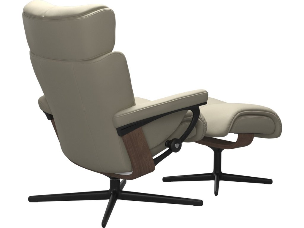 Stressless® Magic (M) Cross Base Recliner with Ottoman - image 3