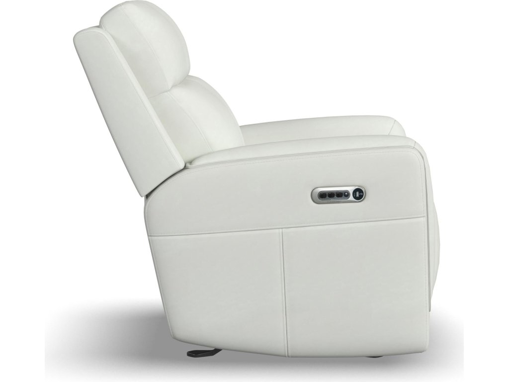 Alister Porcelain Leather Power Gliding Recliner with Power Headrest and Lumbar - image 3