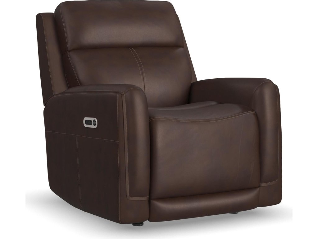Alister Burnt Umber Leather Power Gliding Recliner with Power Headrest and Lumbar - main image