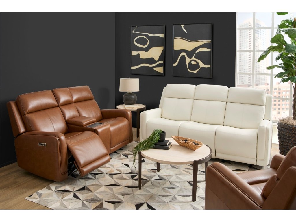 Alister Porcelain Leather Power Gliding Sofa with Power Headrests & Lumbar - image 10