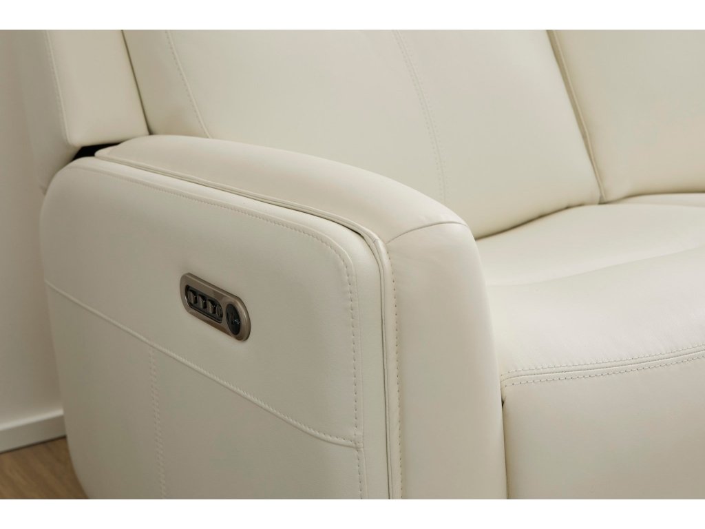 Alister Porcelain Leather Power Gliding Sofa with Power Headrests & Lumbar - image 4