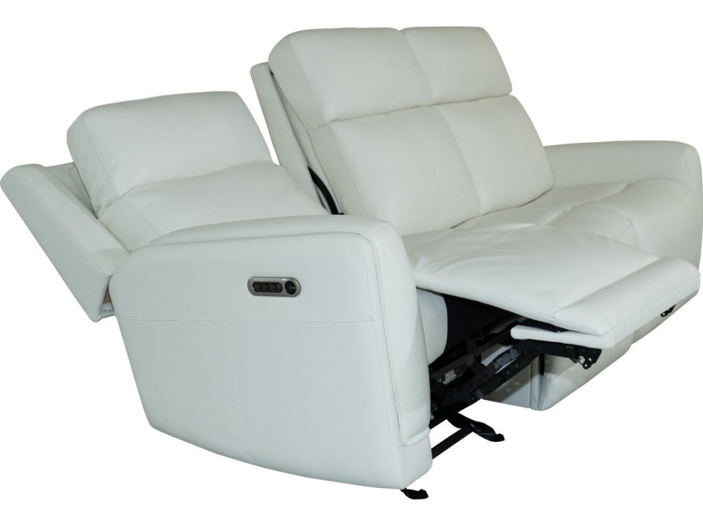 Alister Porcelain Leather Power Gliding Sofa with Power Headrests & Lumbar - image 7
