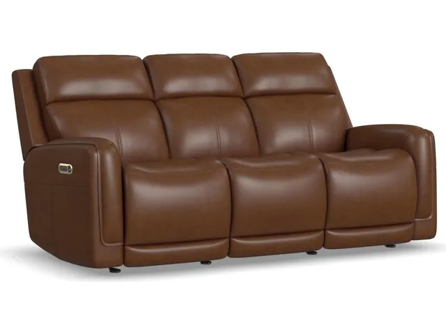 Alister Sedona Leather Power Gliding Sofa with Power Headrests & Lumbar