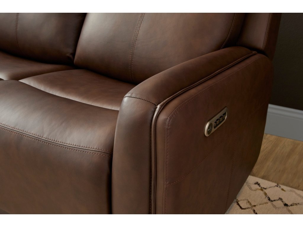 Alister Burnt Umber Leather Power Gliding Sofa with Power Headrests & Lumbar - image 5