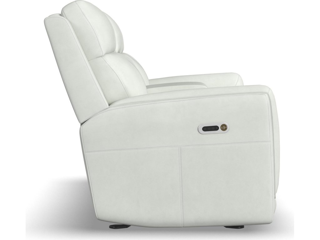 Alister Porcelain Leather Power Gliding Loveseat with Console, Power Headrests & Lumbar - image 3