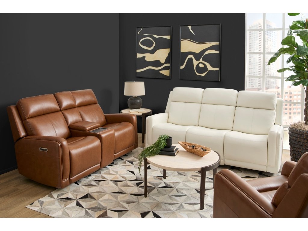Alister Sedona Leather Power Gliding Loveseat with Console, Power Headrests & Lumbar - image 9