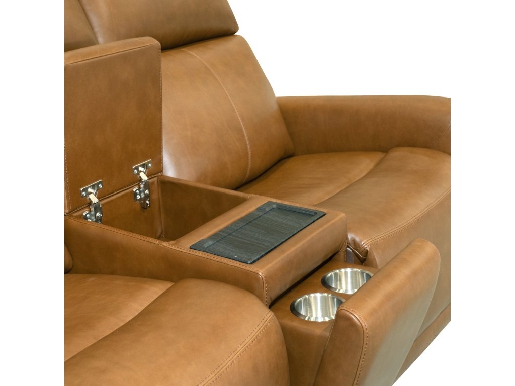 Alister Sedona Leather Power Gliding Loveseat with Console, Power Headrests & Lumbar - image 11