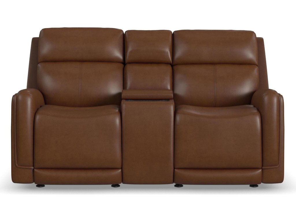 Alister Sedona Leather Power Gliding Loveseat with Console, Power Headrests & Lumbar - image 2