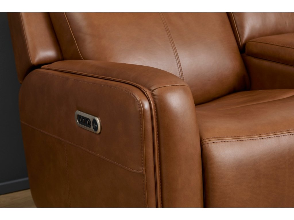 Alister Sedona Leather Power Gliding Loveseat with Console, Power Headrests & Lumbar - image 4