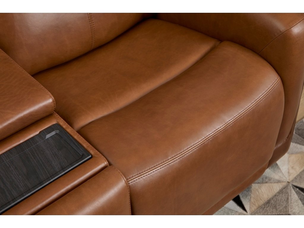 Alister Sedona Leather Power Gliding Loveseat with Console, Power Headrests & Lumbar - image 5