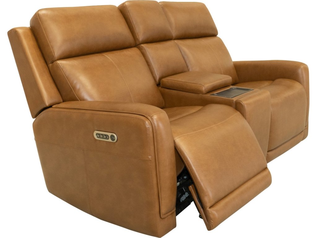 Alister Sedona Leather Power Gliding Loveseat with Console, Power Headrests & Lumbar - image 7