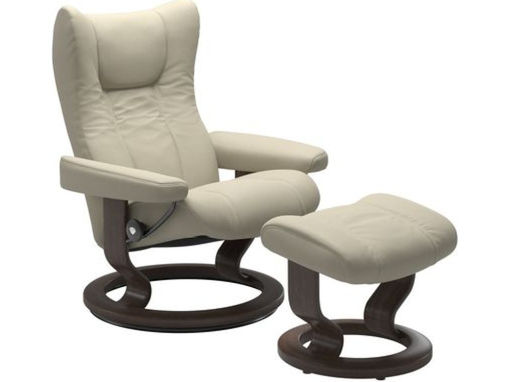 Wing (M) Classic Base Recliner with Ottoman - main image