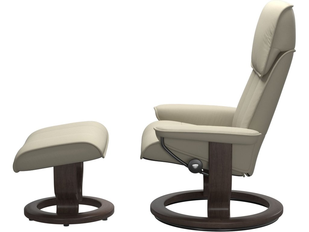 Admiral (M) Classic Base Recliner with Ottoman - image 1