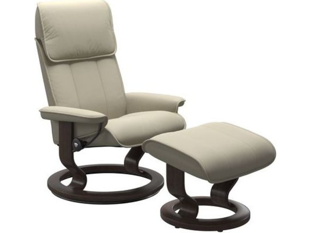 Admiral (M) Classic Base Recliner with Ottoman - main image