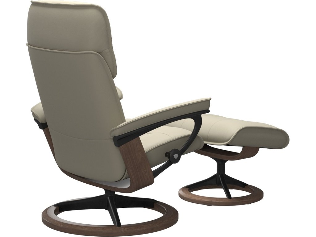 Stressless® Admiral (M) Signature Base Recliner with Ottoman - image 3