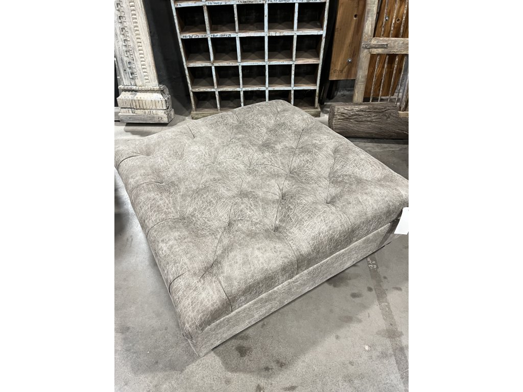 Square Fabric Tufted Ottoman - main image