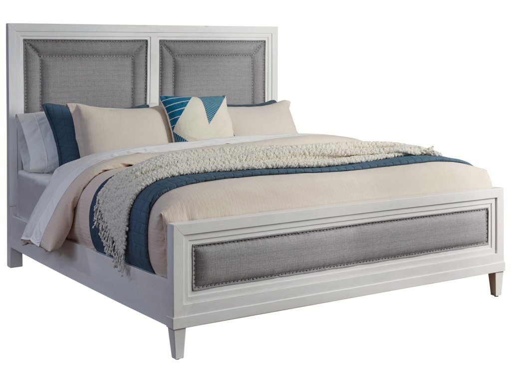 1210 Dunescape Queen Upholstered Bed, Dresser, Mirror, 2 Drawer Nightstand, Chest - image 1