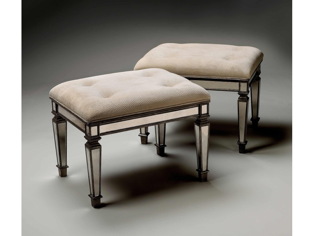 Celeste Mirrored Vanity Bench - image 1