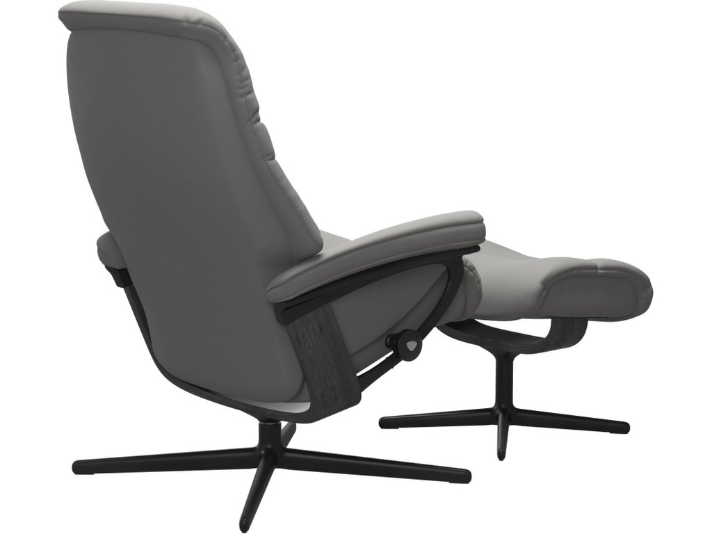 Stressless® Sunrise (M) Cross Base Recliner with Ottoman - image 3