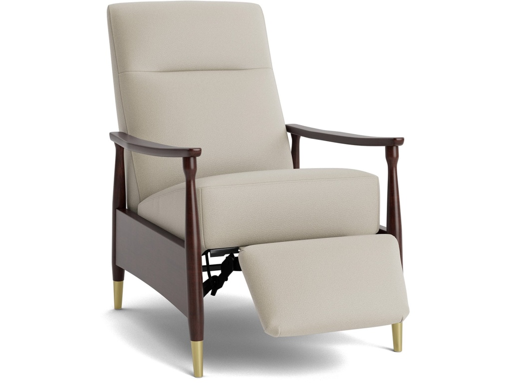 Maris Leather Manual Recliner with Wood Frame - main image