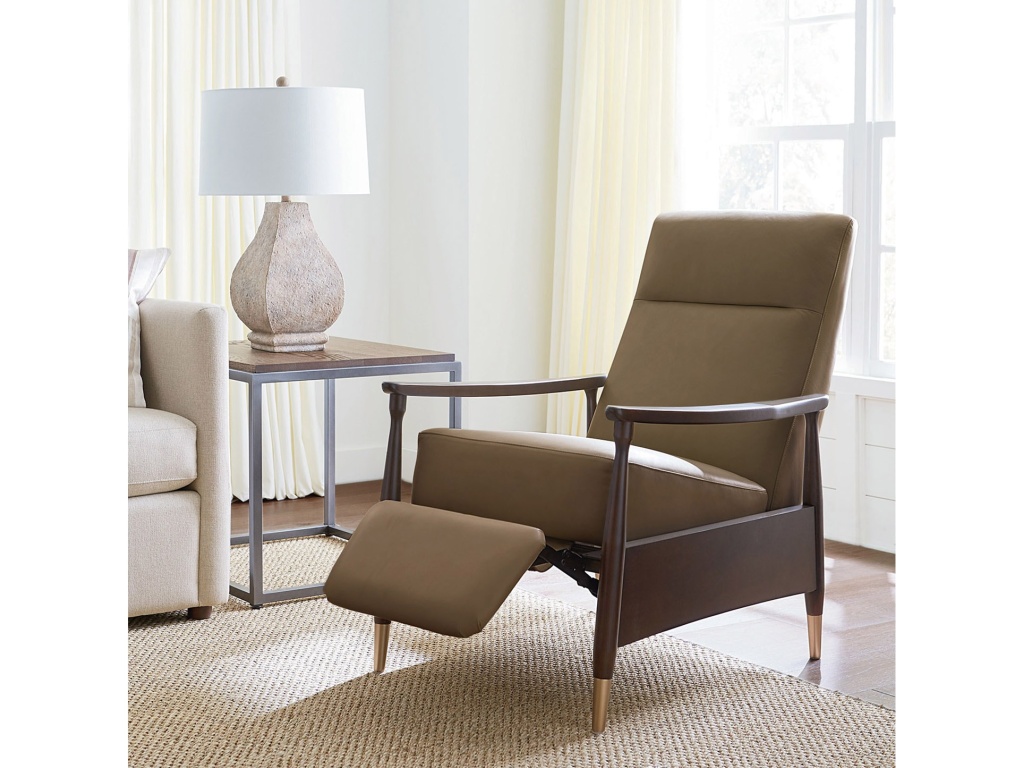 Maris Leather Manual Recliner with Wood Frame - image 2