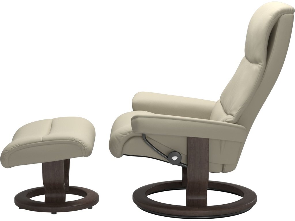 View (M) Classic Base Recliner with Ottoman - image 1