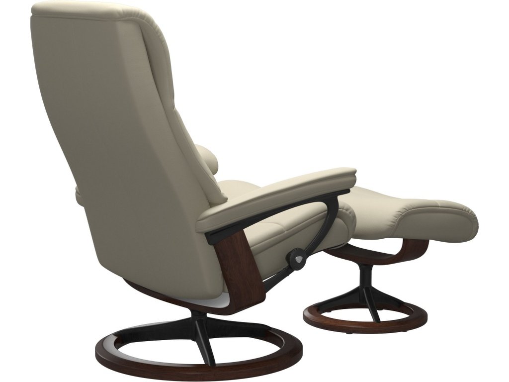 Stressless® View (M) Signature Base Recliner with Ottoman - image 3