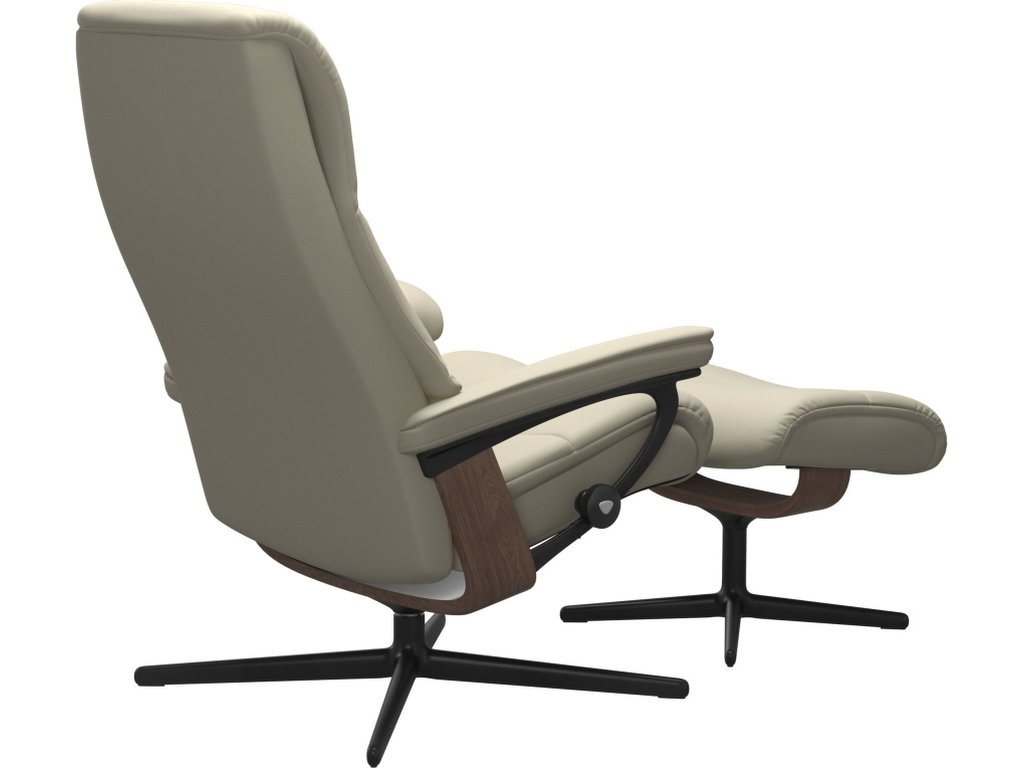 Stressless® View (M) Cross Base Recliner with Ottoman - image 3