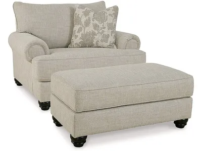 Asanti Oversized Chair and Ottoman - Alternative View