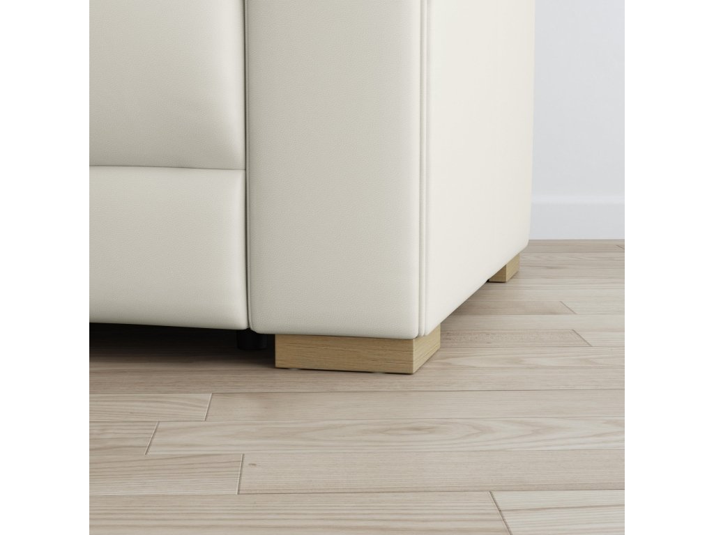 Aurora Coconut Milk Leather Power Recliner with Power Headrest - image 6