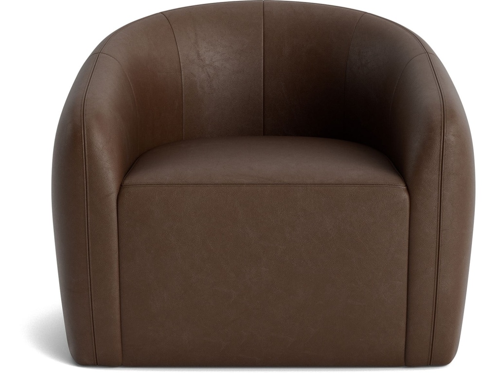 Garner Leather Barrel Swivel Chair - main image