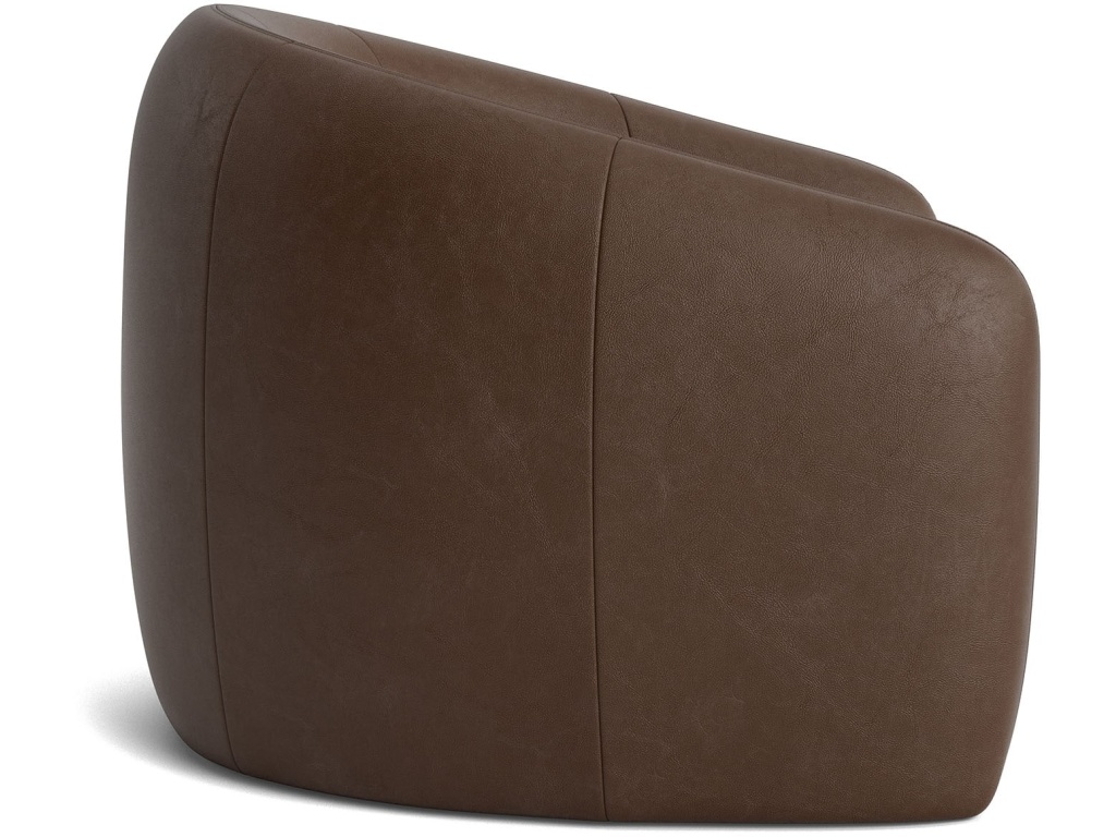 Garner Leather Barrel Swivel Chair - image 3