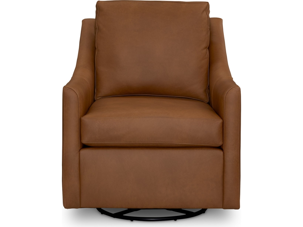 Sloan Leather Slope Arm Swivel Chair - image 1