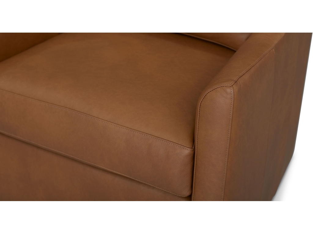 Sloan Leather Slope Arm Swivel Chair - image 4