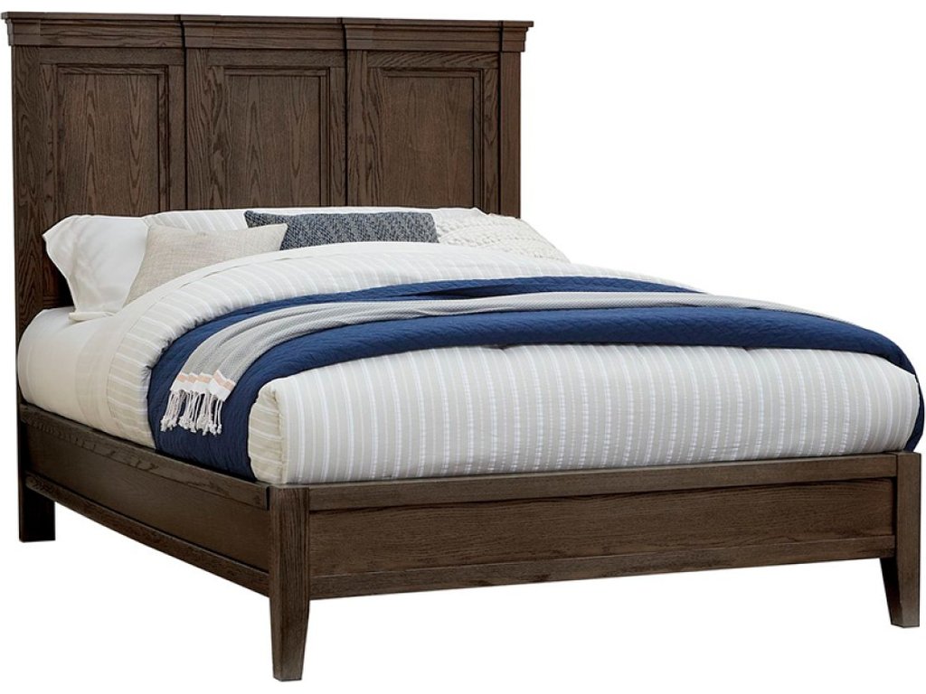 Mansion Bed With Low Profile Footboard In Charleston Brown - main image