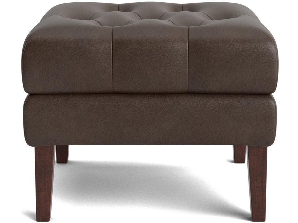 Danbury Leather Ottoman - image 1