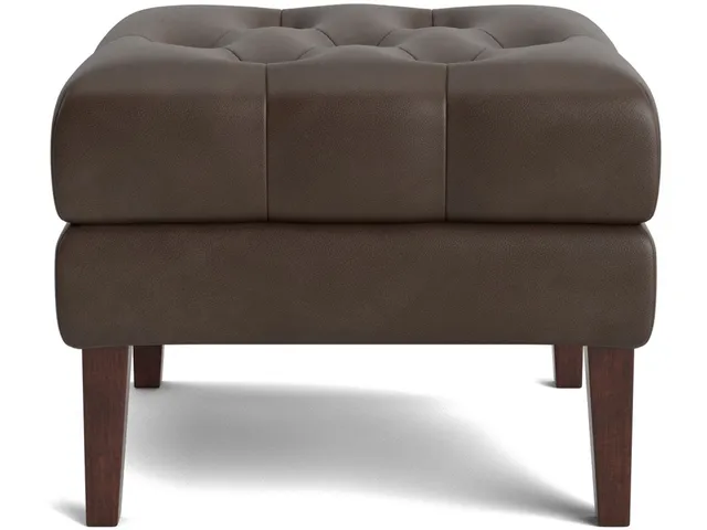 Danbury Leather Ottoman - Alternative View