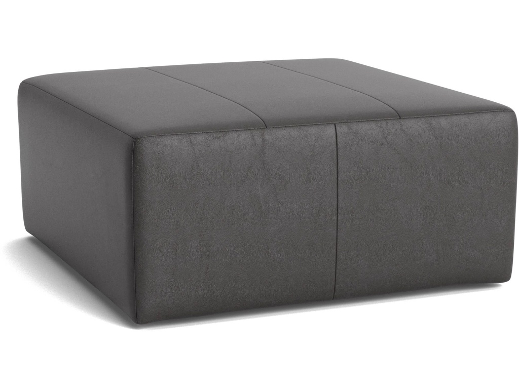 Kelly Leather Square Ottoman - image 1
