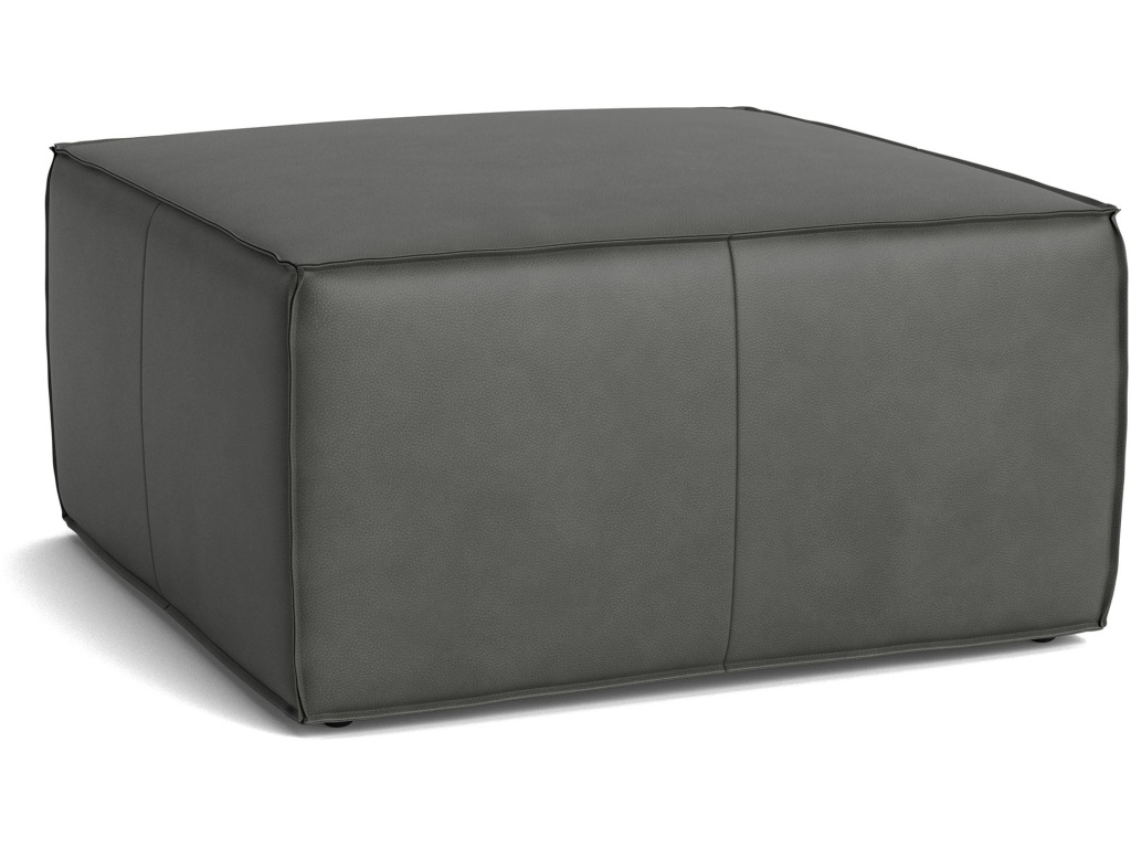 Rhonda Square Leather Ottoman - main image