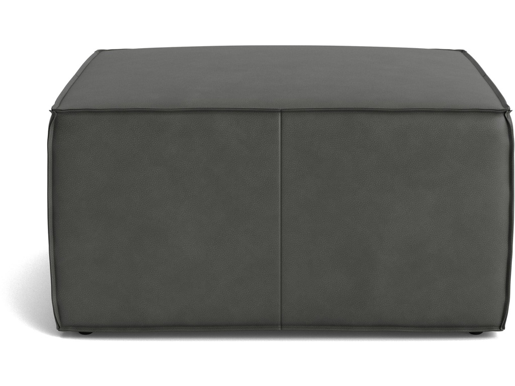 Rhonda Square Leather Ottoman - image 4