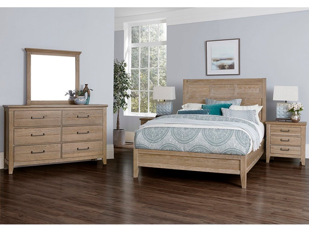 Louvered Bed With Low Profile Footboard In Deep Sand - image 1