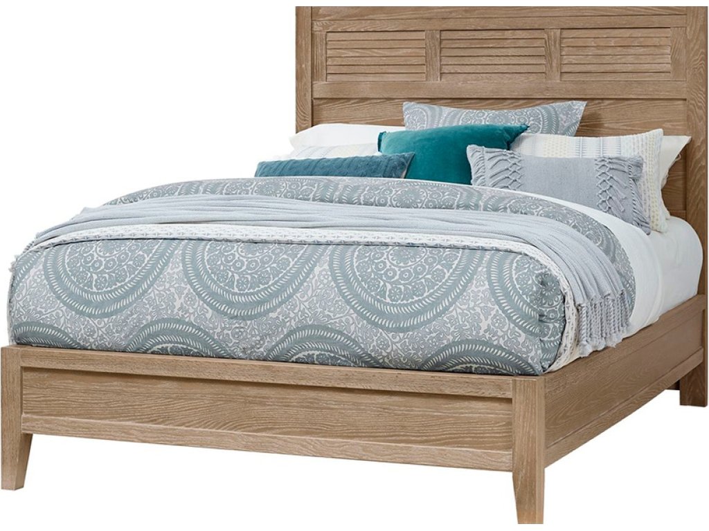 Louvered Bed With Low Profile Footboard In Deep Sand - main image