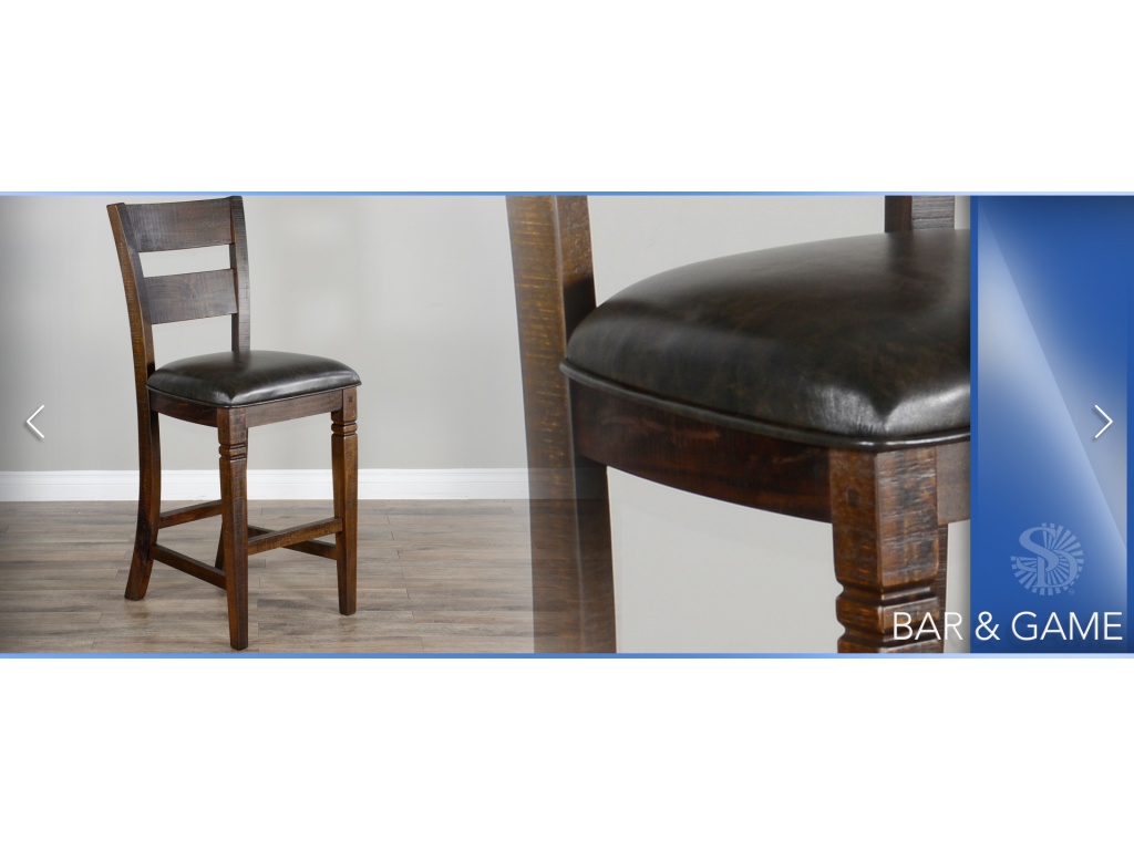 30”H Homestead Ladderback Barstool Cushion Seat - image 1