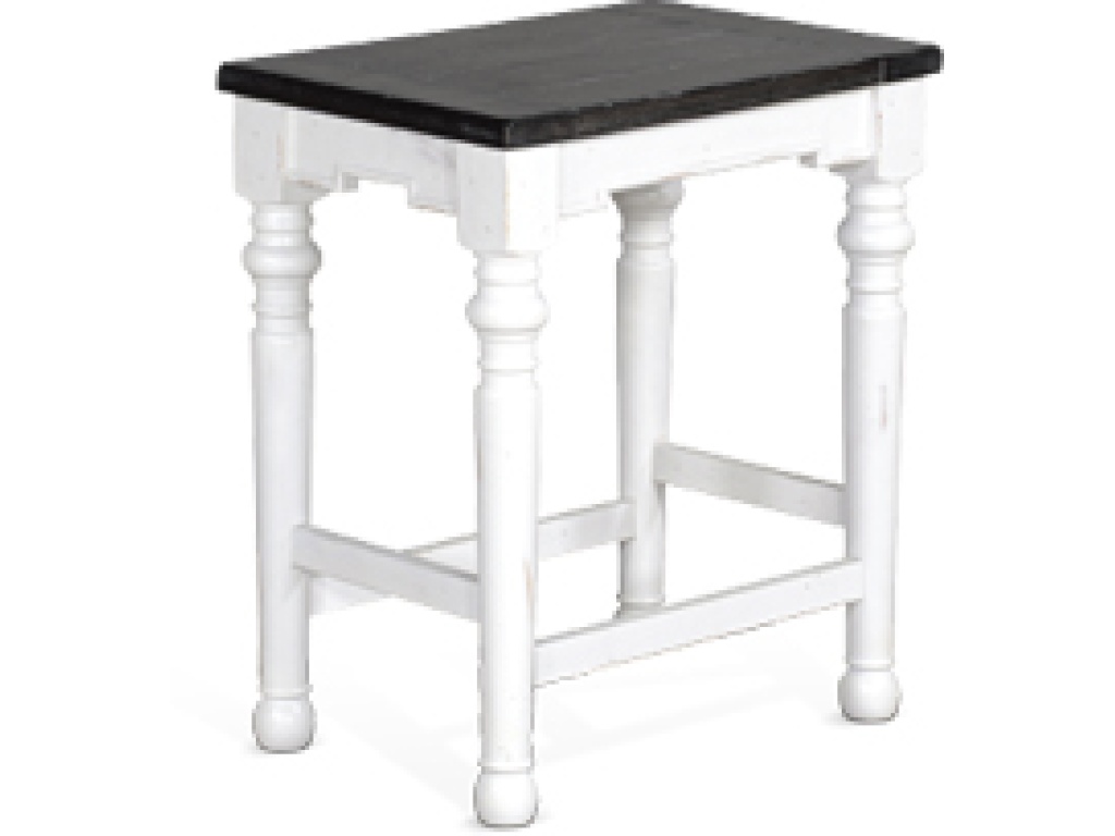 24”H Carriage House Stool, Wood Seat - main image
