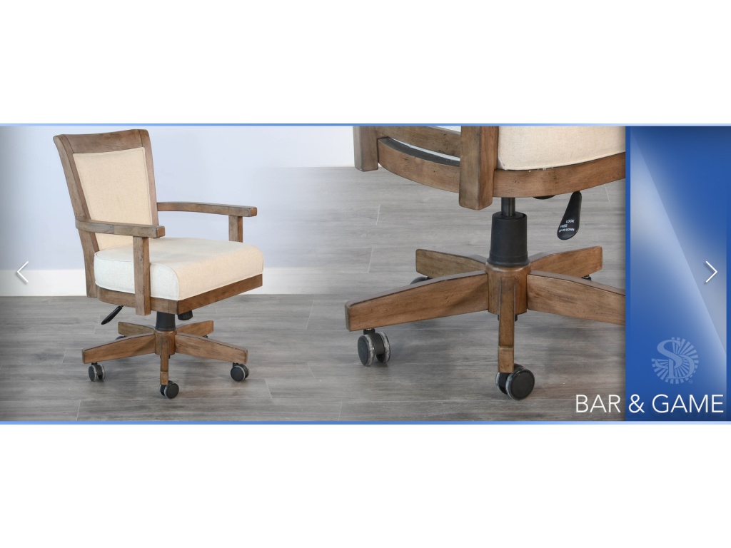 Homestead Game Chair w/ Casters, Cushion Seat & Back - image 4